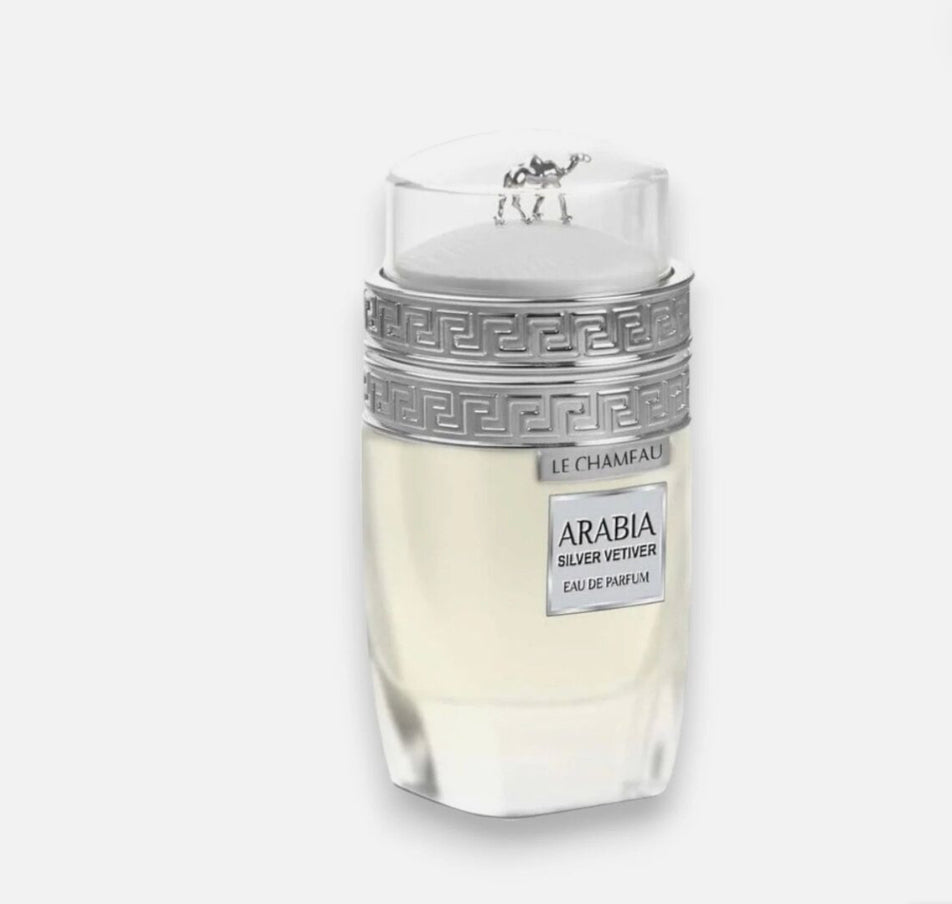 Arabia Silver Vetiver Eau de Parfum by Le Chameau, Emper. 3.4 fl. oz.