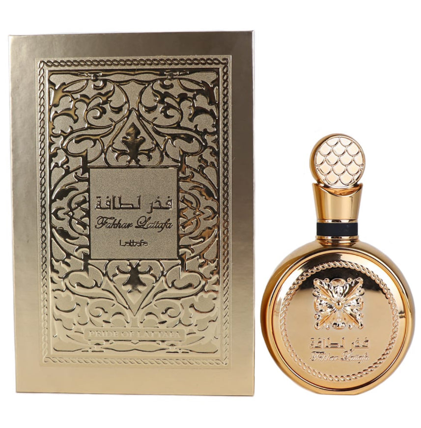 Lattafa Fakhar Gold Extrait Eau 3.4 onzas