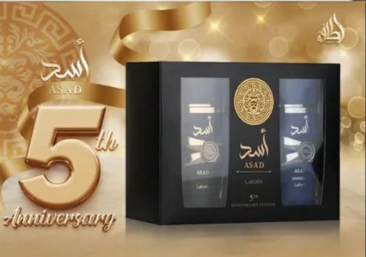 Asad & Asad Zanzibar Duo Gift Set by Lattafa 5th Anniversary Edition