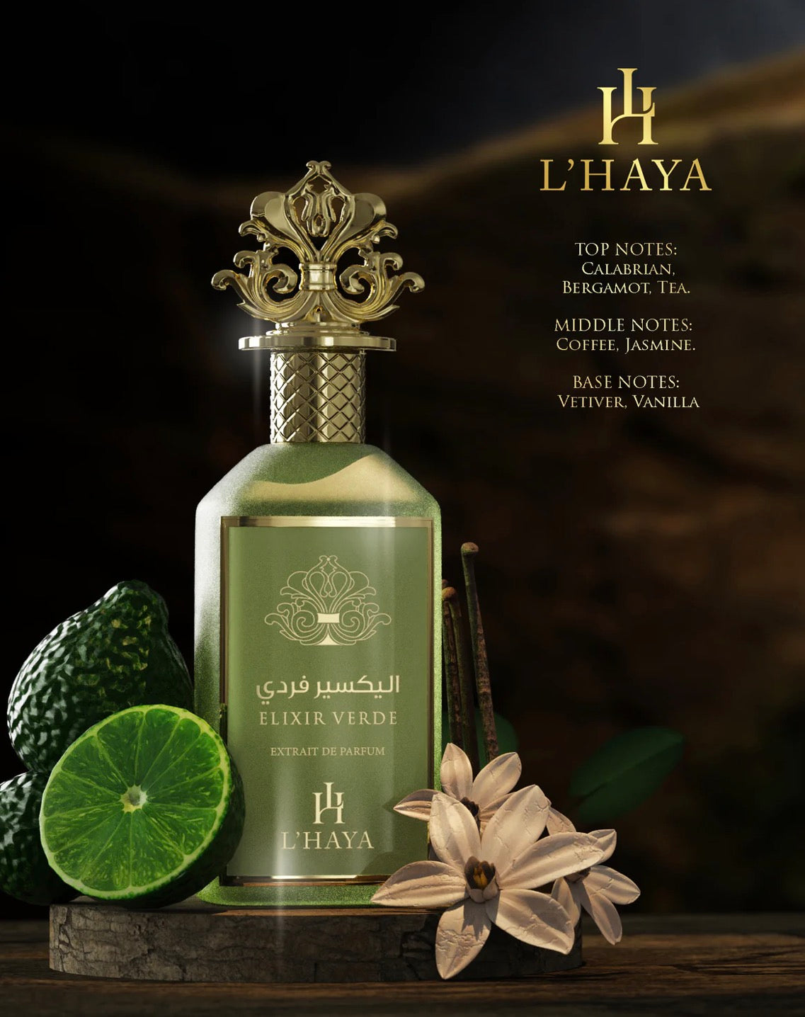L’HAYA- ELIXIR VERDE- EXTRAIT DE PARFUM